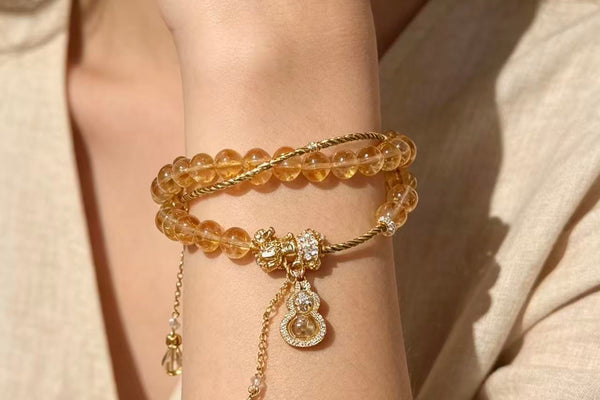 Golden Fortune Double Layer Bracelet: The Complete Guide to Handmade Citrine Tower Crystal &amp; Golden Rutilated Quartz Jewelry