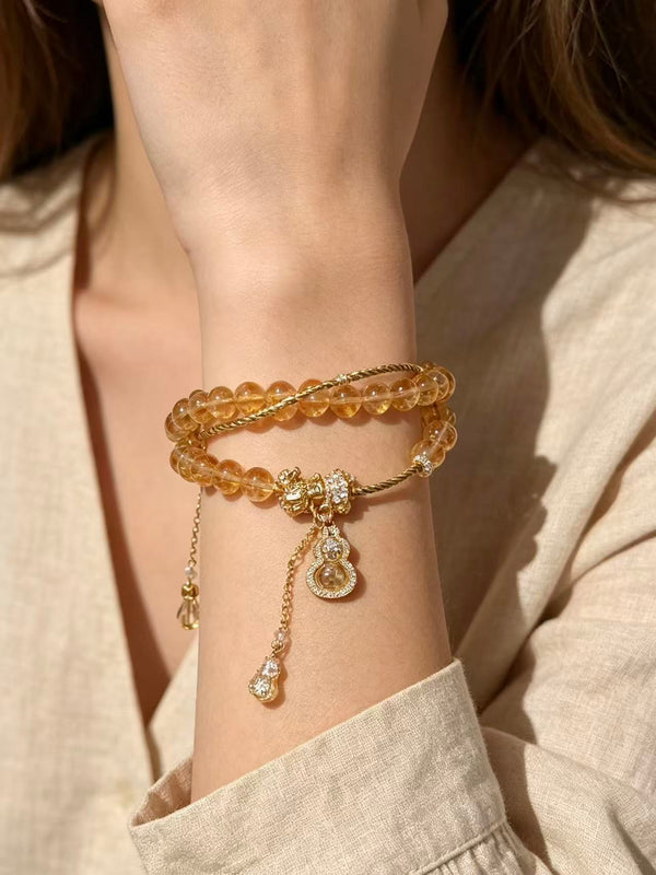 Golden Fortune Double Layer Bracelet: The Complete Guide to Handmade Citrine Tower Crystal &amp; Golden Rutilated Quartz Jewelry