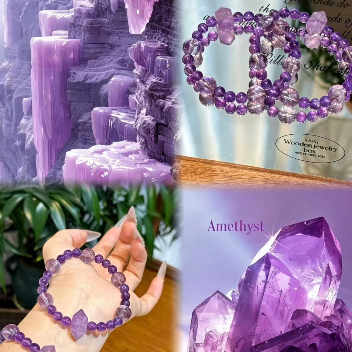 Crystal Paradise Amethyst Study Success Bracelet – Handmade Double-Terminated Amethyst Focus & Academic Support Bracelet 🔮