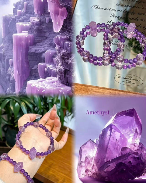 Crystal Paradise Amethyst Study Success Bracelet – Handmade Double-Terminated Amethyst Focus & Academic Support Bracelet 🔮