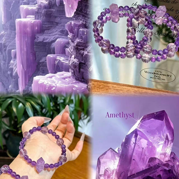 Crystal Paradise Amethyst Study Success Bracelet – Handmade Double-Terminated Amethyst Focus & Academic Support Bracelet 🔮