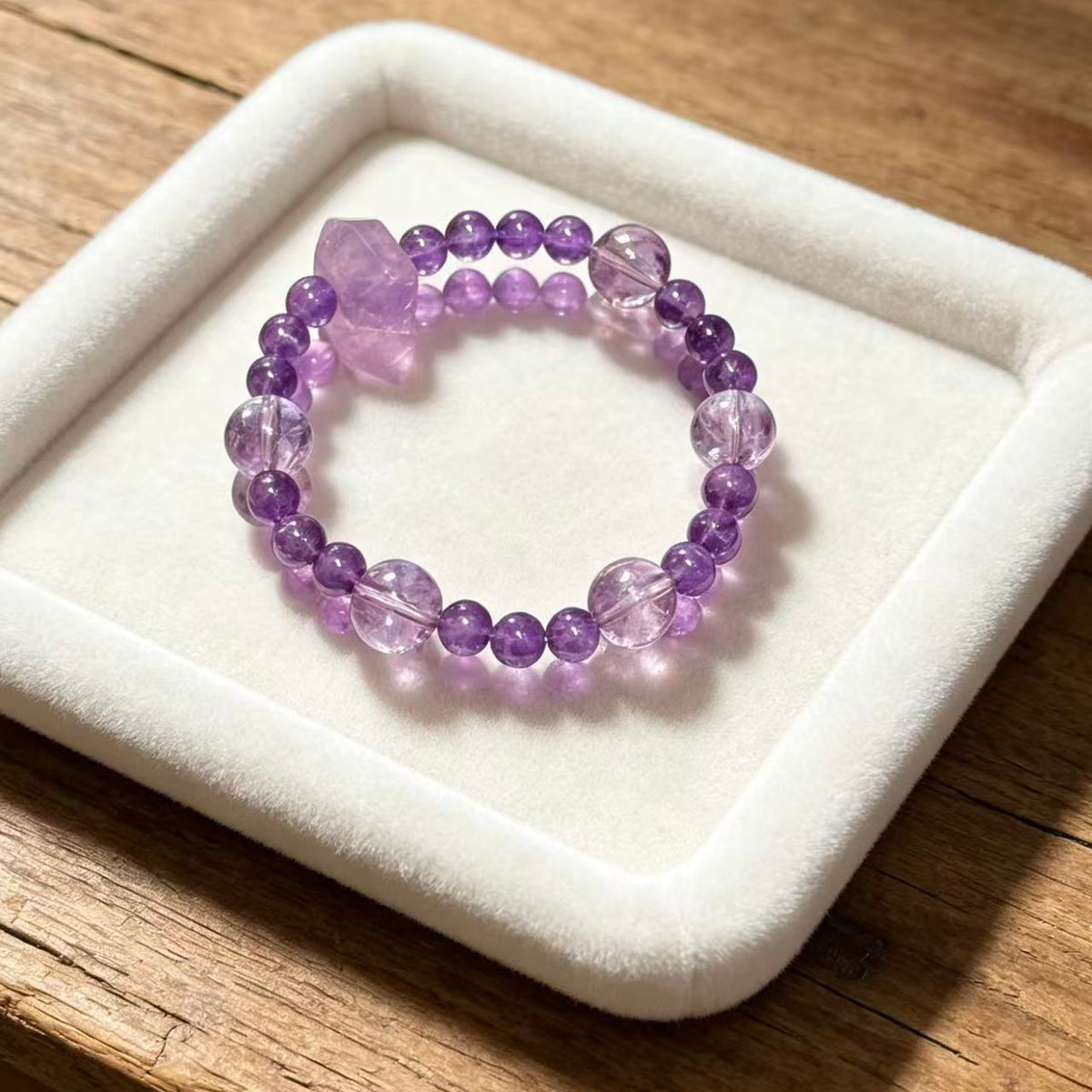 Crystal Paradise Amethyst Study Success Bracelet – Handmade Double-Terminated Amethyst Focus & Academic Support Bracelet 🔮