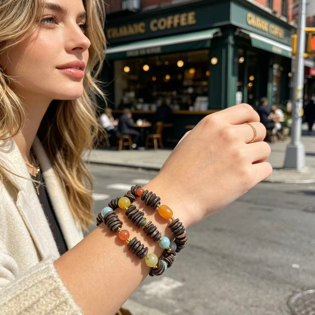 Crystal Paradise Five Elements Fortune Bracelet – Handmade Multi-Gem Energy Bracelet with Agarwood & Hetian Jade 🪵