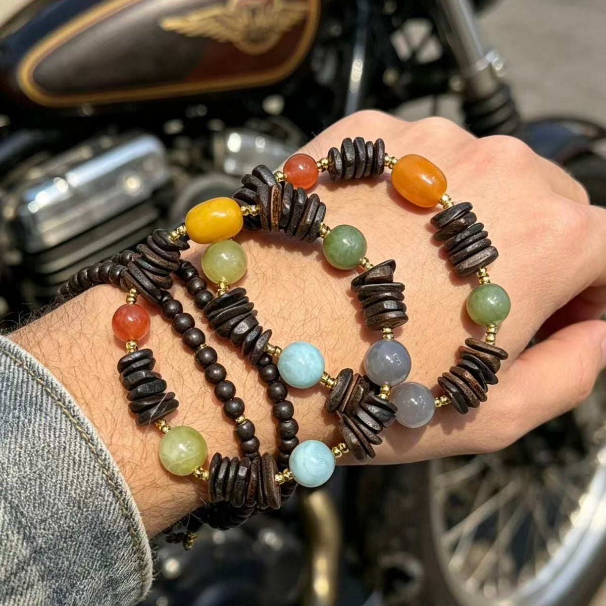 Crystal Paradise Five Elements Fortune Bracelet – Handmade Multi-Gem Energy Bracelet with Agarwood & Hetian Jade 🪵