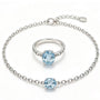Crystal Paradise Blue Topaz Radiance Jewelry Set – Adjustable Blue Topaz Watch Band & Ring Set 🩵✨