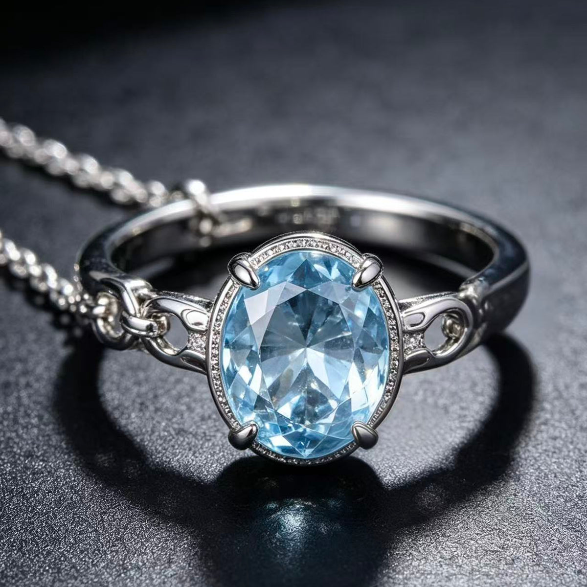 Crystal Paradise Blue Topaz Radiance Jewelry Set – Adjustable Blue Topaz Watch Band & Ring Set 🩵✨