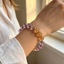 Crystal Paradise Amethyst & Golden Tower Citrine Bracelet – Handmade Wisdom & Prosperity Crystal Bracelet 💜💛✨