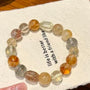 Crystal Paradise "Golden Fortune" Wealth Bracelet – Handmade Rutile Quartz, Green Phantom & Citrine Crystal Bracelet 💰✨
