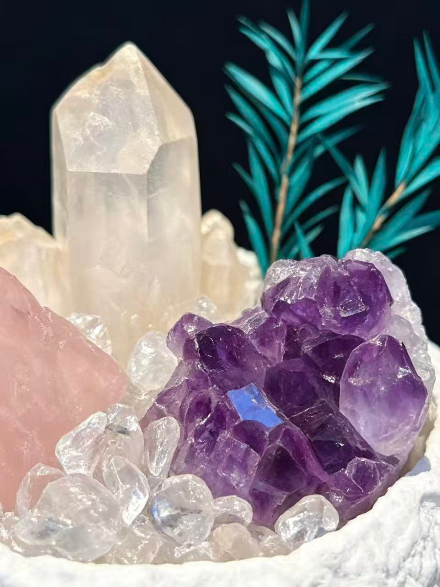 Crystal Paradise Crystal Bonsai DIY Kit – Handmade Healing Crystal Plant Décor with Gift Box 🪴✨