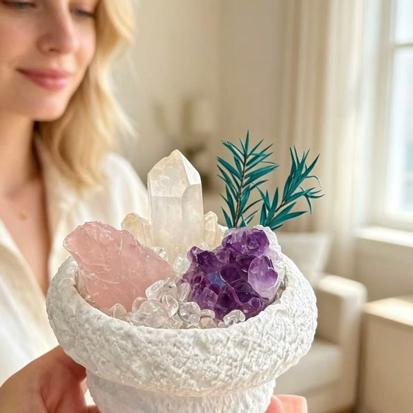 Crystal Paradise Crystal Bonsai DIY Kit – Handmade Healing Crystal Plant Décor with Gift Box 🪴✨