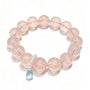 Crystal Paradise Angel's Tear Rose Quartz Bracelet – Handmade Natural Rose Quartz & Blue Topaz Gemstone Bracelet 💧💖