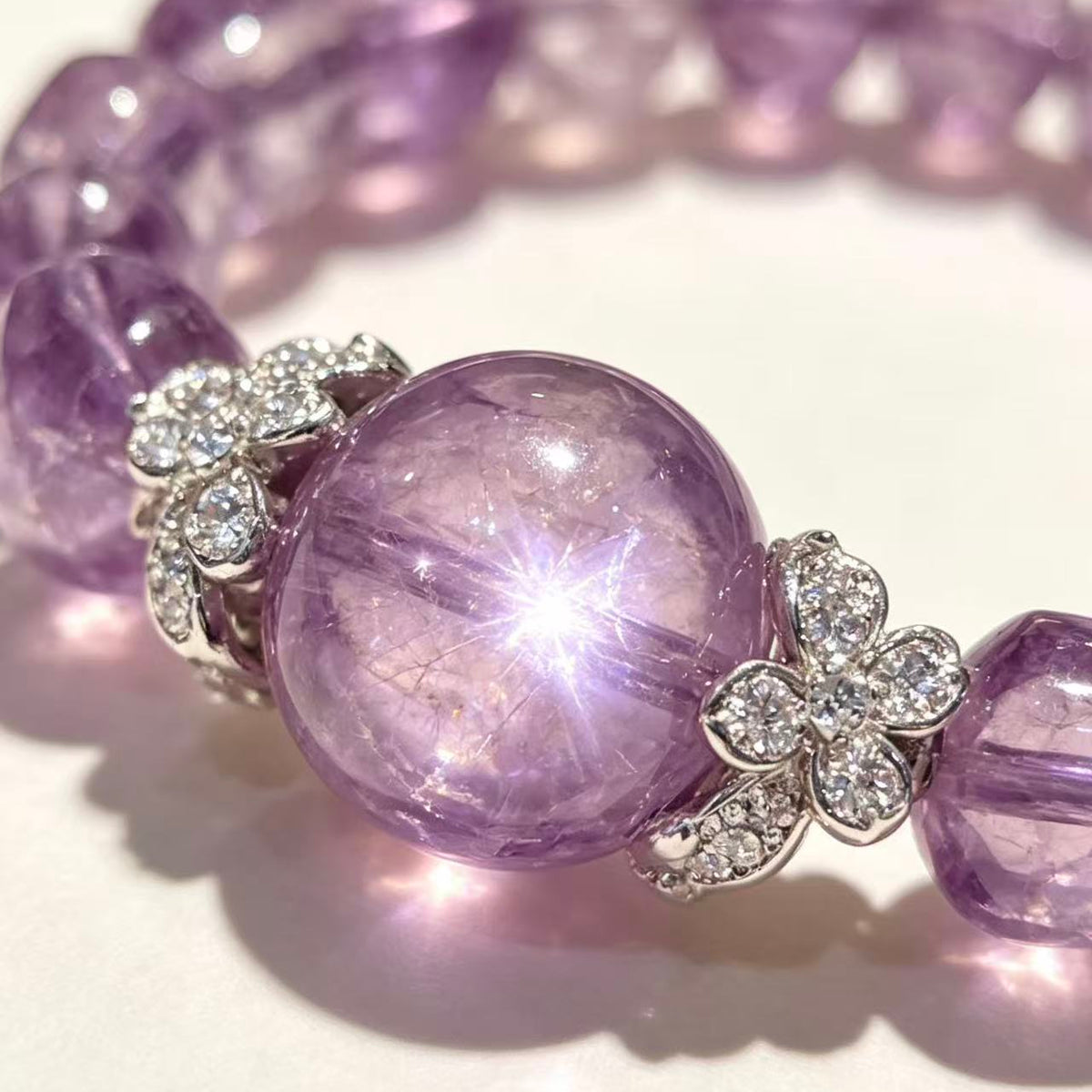Crystal Paradise Purple Majesty Bracelet – Handmade Lepidolite & Purple Crystal Gemstone Bracelet 💜✨