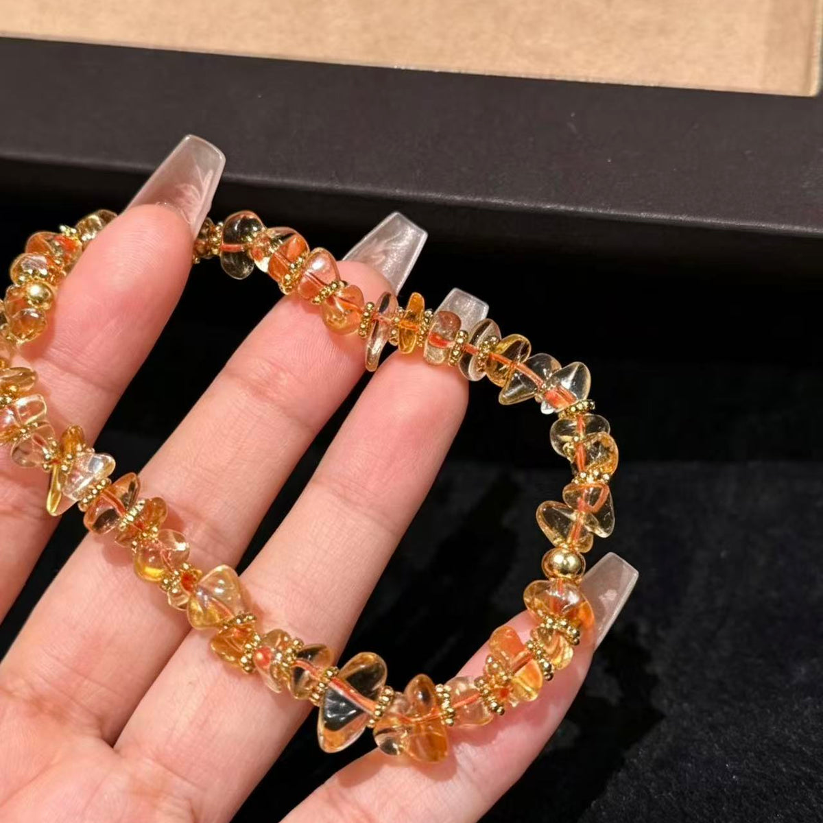 Crystal Paradise Golden Spark Brazilian Citrine Bracelet – Handmade Natural Brazilian Citrine Wealth Crystal Bracelet 💛✨