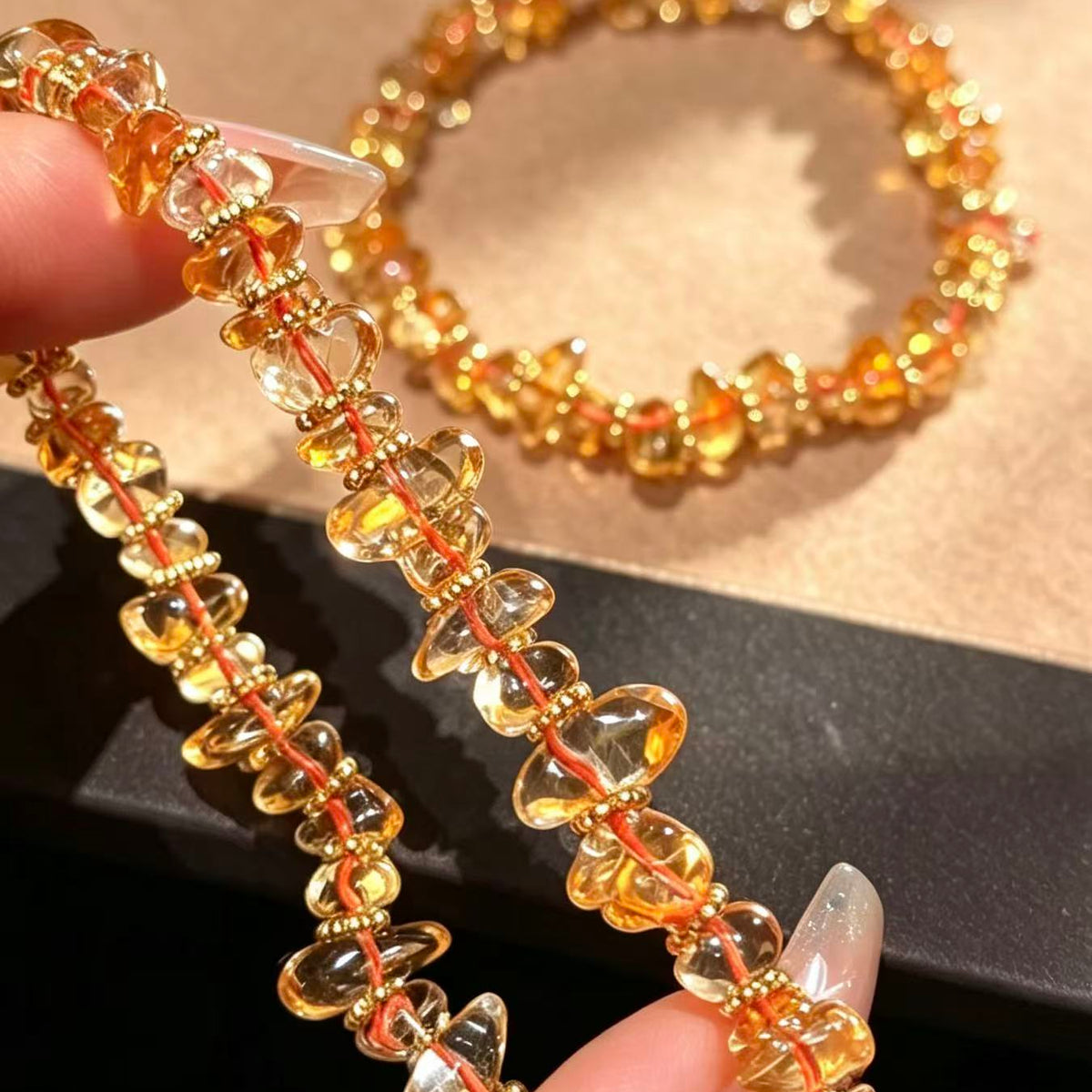 Crystal Paradise Golden Spark Brazilian Citrine Bracelet – Handmade Natural Brazilian Citrine Wealth Crystal Bracelet 💛✨
