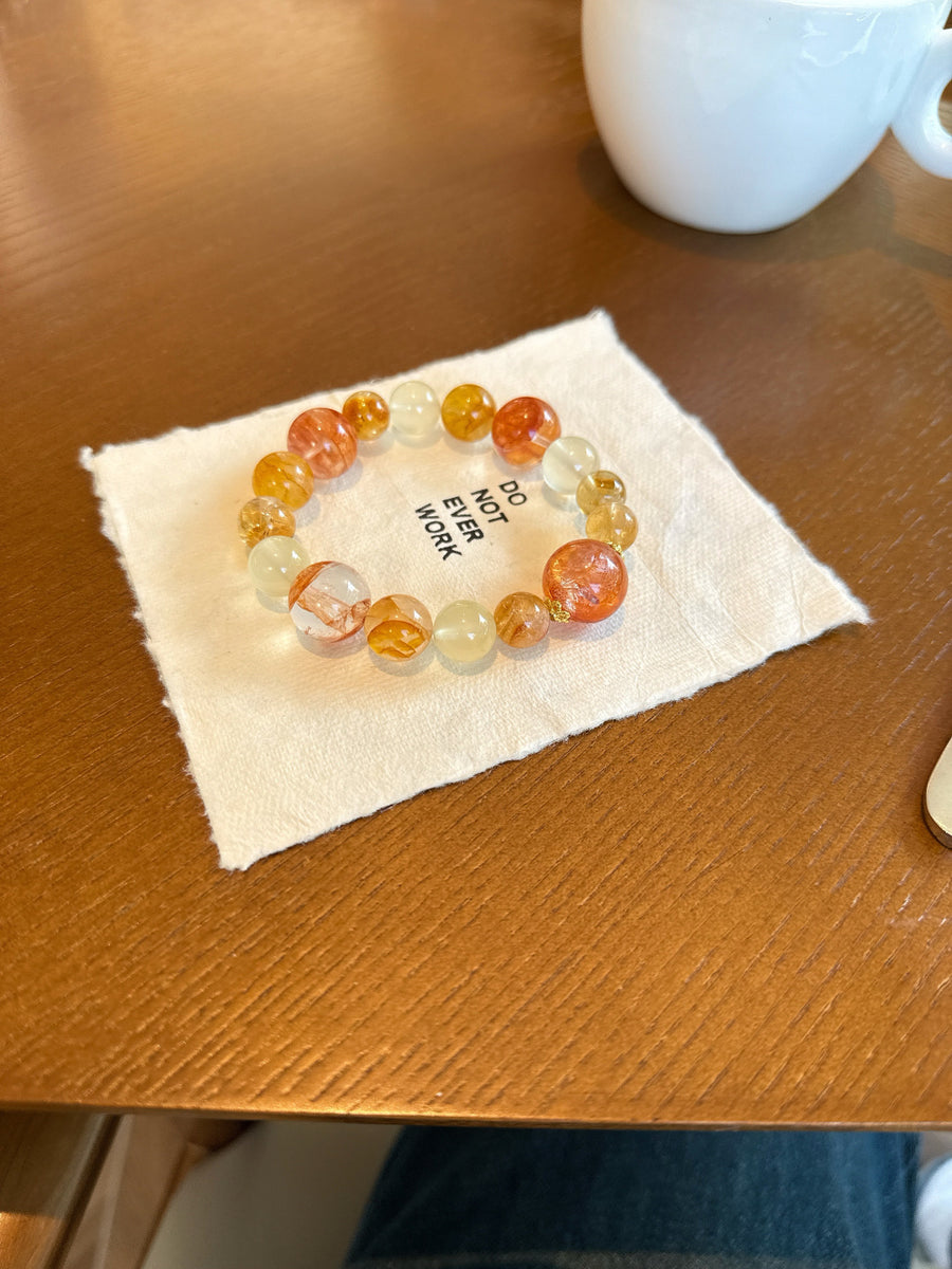 Crystal Paradise Golden Fortune Quartz Collection – Crystal Wealth Grid Bracelet Set 💰✨