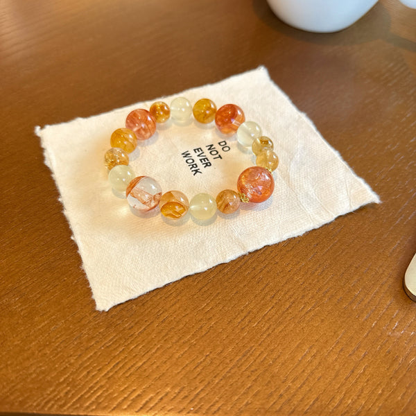 Crystal Paradise Golden Fortune Quartz Collection – Crystal Wealth Grid Bracelet Set 💰✨
