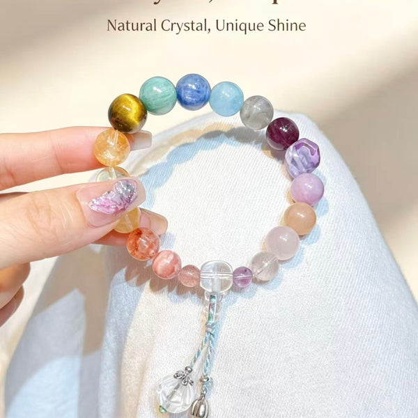 Crystal Paradise Eighteen Crystal Treasure Bracelet – Handmade Multi-Gem Eighteen Seeds Blessing Bracelet 🌸