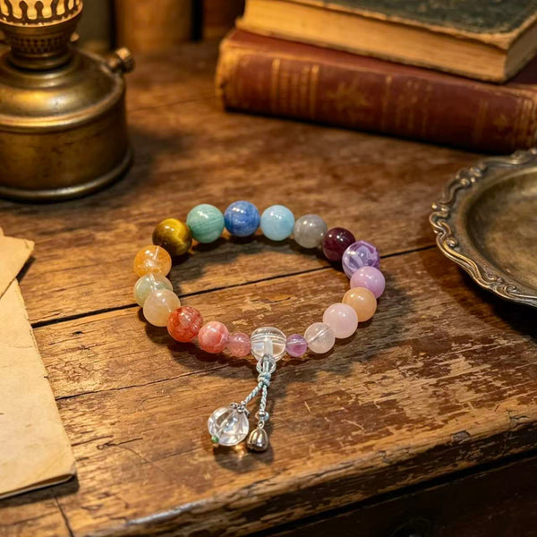 Crystal Paradise Eighteen Crystal Treasure Bracelet – Handmade Multi-Gem Eighteen Seeds Blessing Bracelet 🌸