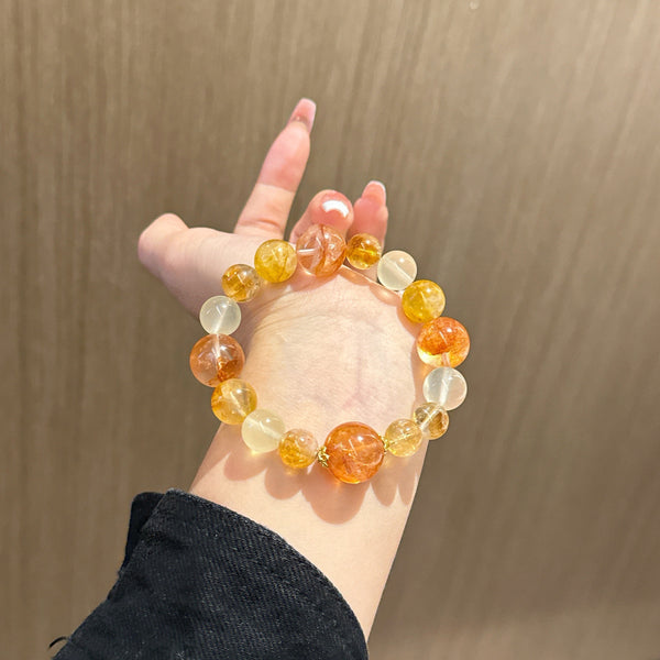 Crystal Paradise Golden Fortune Quartz Collection – Crystal Wealth Grid Bracelet Set 💰✨