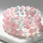 Crystal Paradise Rose Glow Sakura Rain Bracelet – Handmade Aromatic Bead Jewelry 🌸