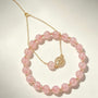 Crystal Paradise Rose Quartz Love Set – Natural Pink Crystal Bracelet Set with 14K Gold-Filled Accents ❤️