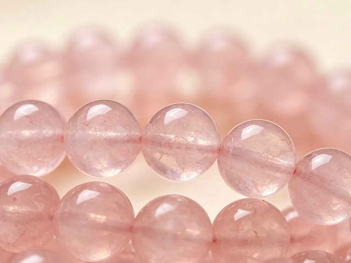 Crystal Paradise Rose Quartz Love Set – Natural Pink Crystal Bracelet Set with 14K Gold-Filled Accents ❤️