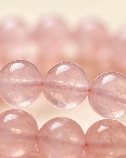 Crystal Paradise Rose Quartz Love Set – Natural Pink Crystal Bracelet Set with 14K Gold-Filled Accents ❤️