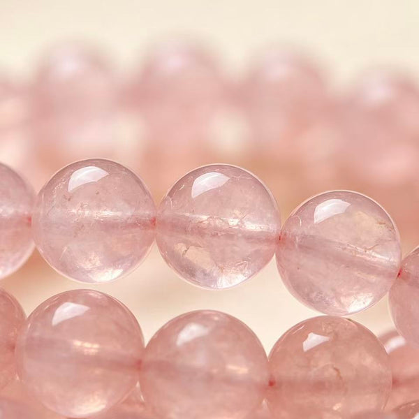 Crystal Paradise Rose Quartz Love Set – Natural Pink Crystal Bracelet Set with 14K Gold-Filled Accents ❤️