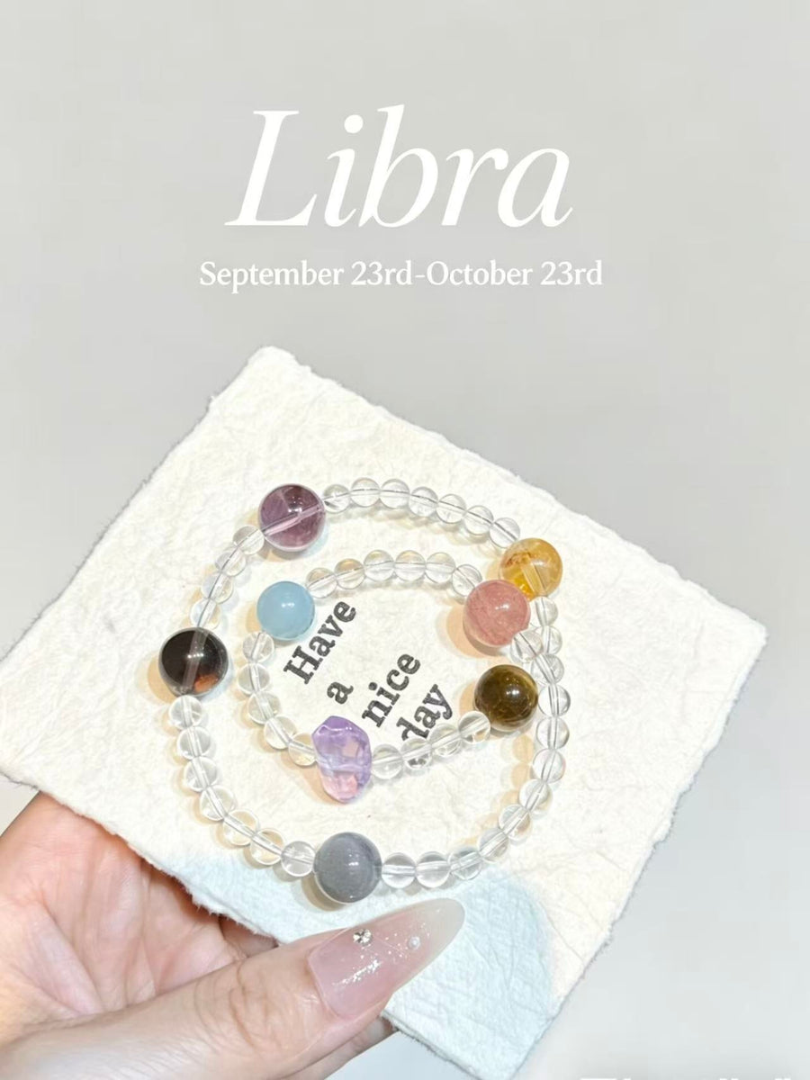 Crystal Paradise Zodiac Energy Bracelet – Personalized Crystal Beaded Bracelet for 12 Star Signs ❤️🌌