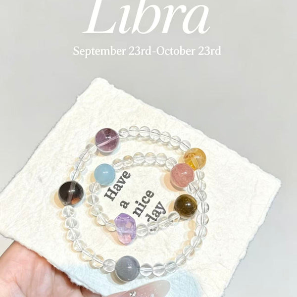 Crystal Paradise Zodiac Energy Bracelet – Personalized Crystal Beaded Bracelet for 12 Star Signs ❤️🌌