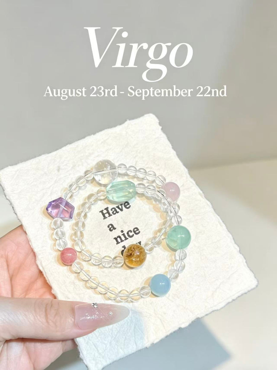 Crystal Paradise Zodiac Energy Bracelet – Personalized Crystal Beaded Bracelet for 12 Star Signs ❤️🌌