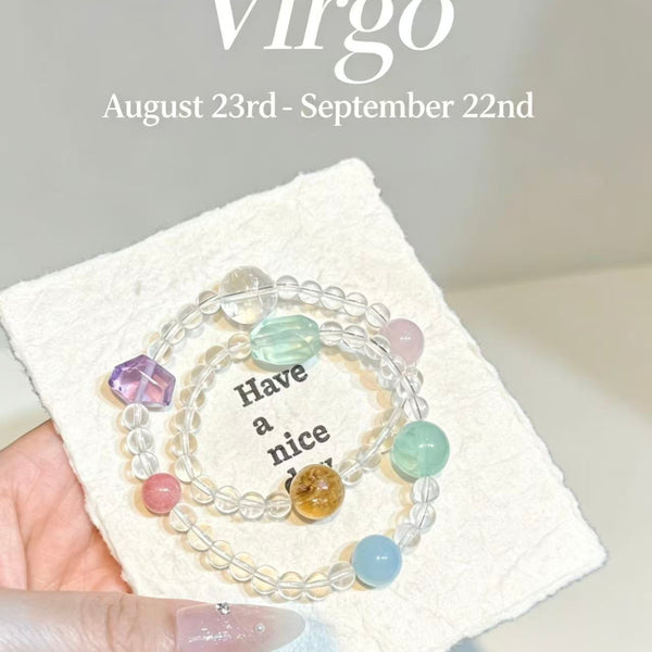 Crystal Paradise Zodiac Energy Bracelet – Personalized Crystal Beaded Bracelet for 12 Star Signs ❤️🌌
