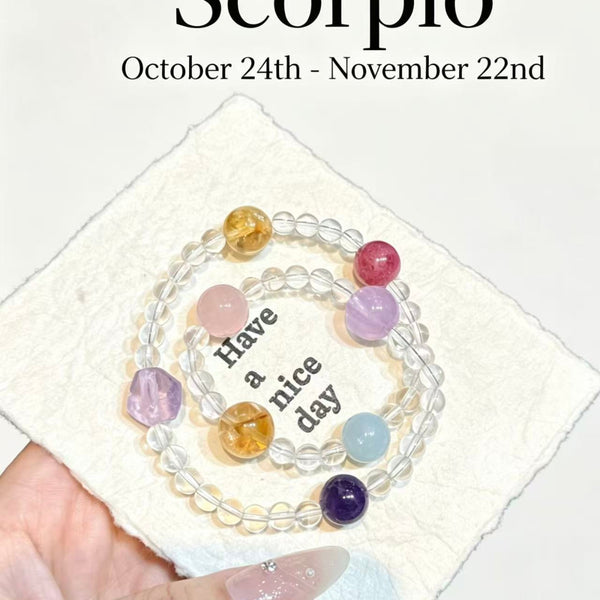 Crystal Paradise Zodiac Energy Bracelet – Personalized Crystal Beaded Bracelet for 12 Star Signs ❤️🌌