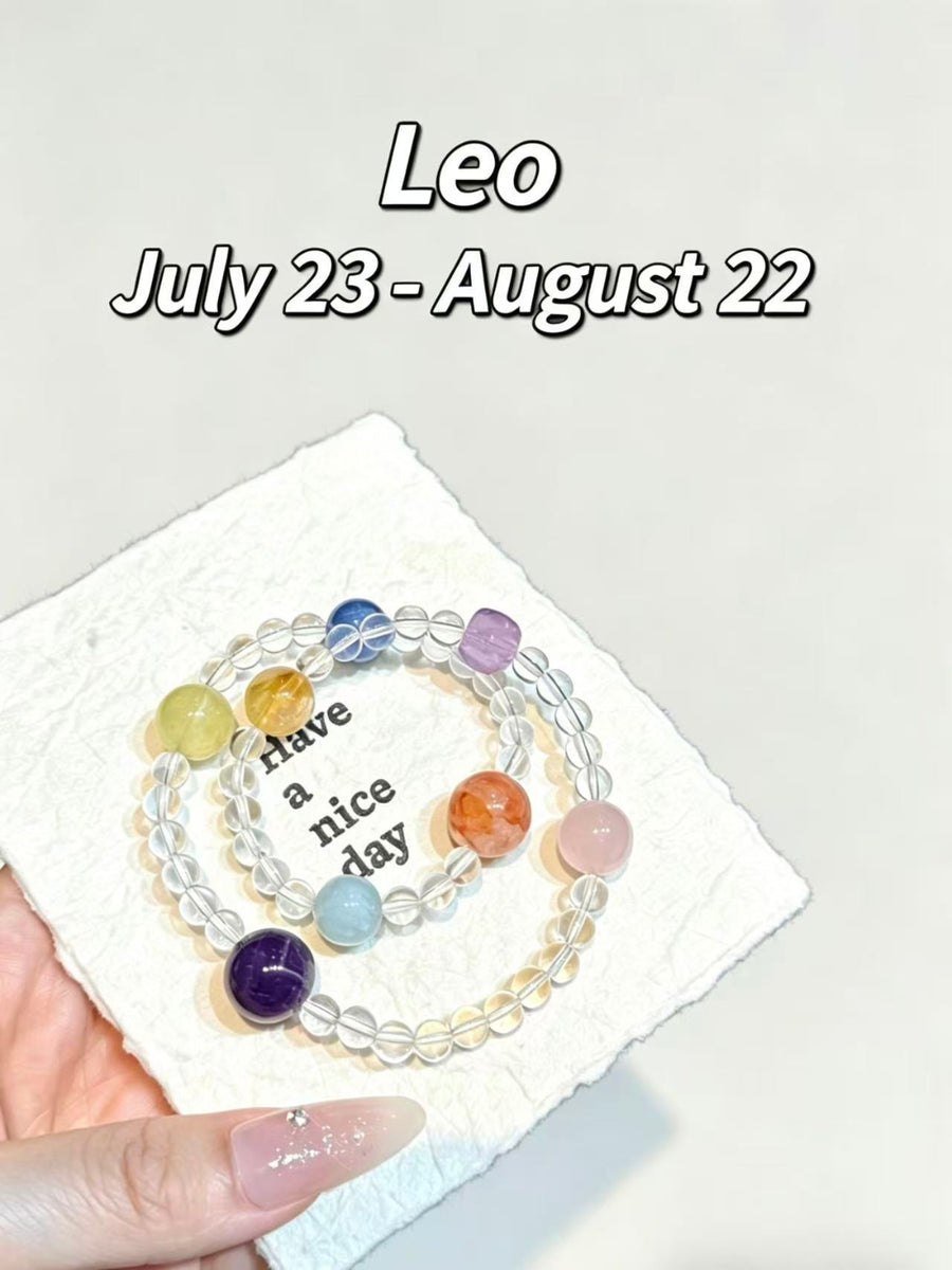Crystal Paradise Zodiac Energy Bracelet – Personalized Crystal Beaded Bracelet for 12 Star Signs ❤️🌌