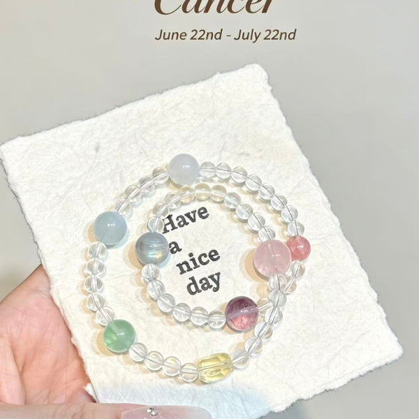Crystal Paradise Zodiac Energy Bracelet – Personalized Crystal Beaded Bracelet for 12 Star Signs ❤️🌌