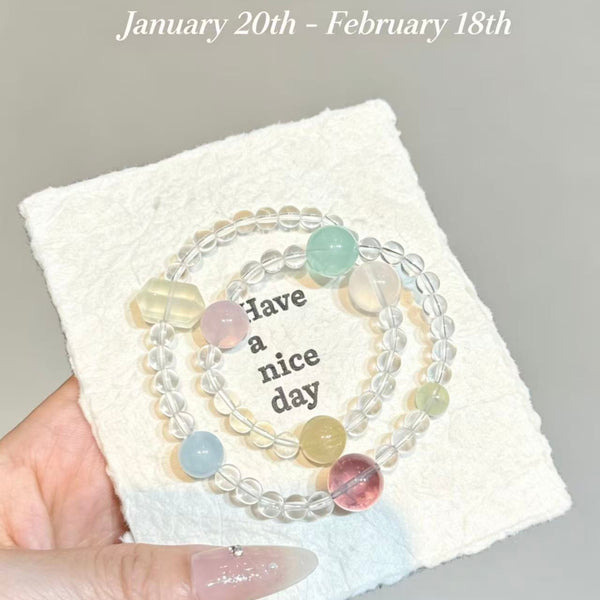 Crystal Paradise Zodiac Energy Bracelet – Personalized Crystal Beaded Bracelet for 12 Star Signs ❤️🌌