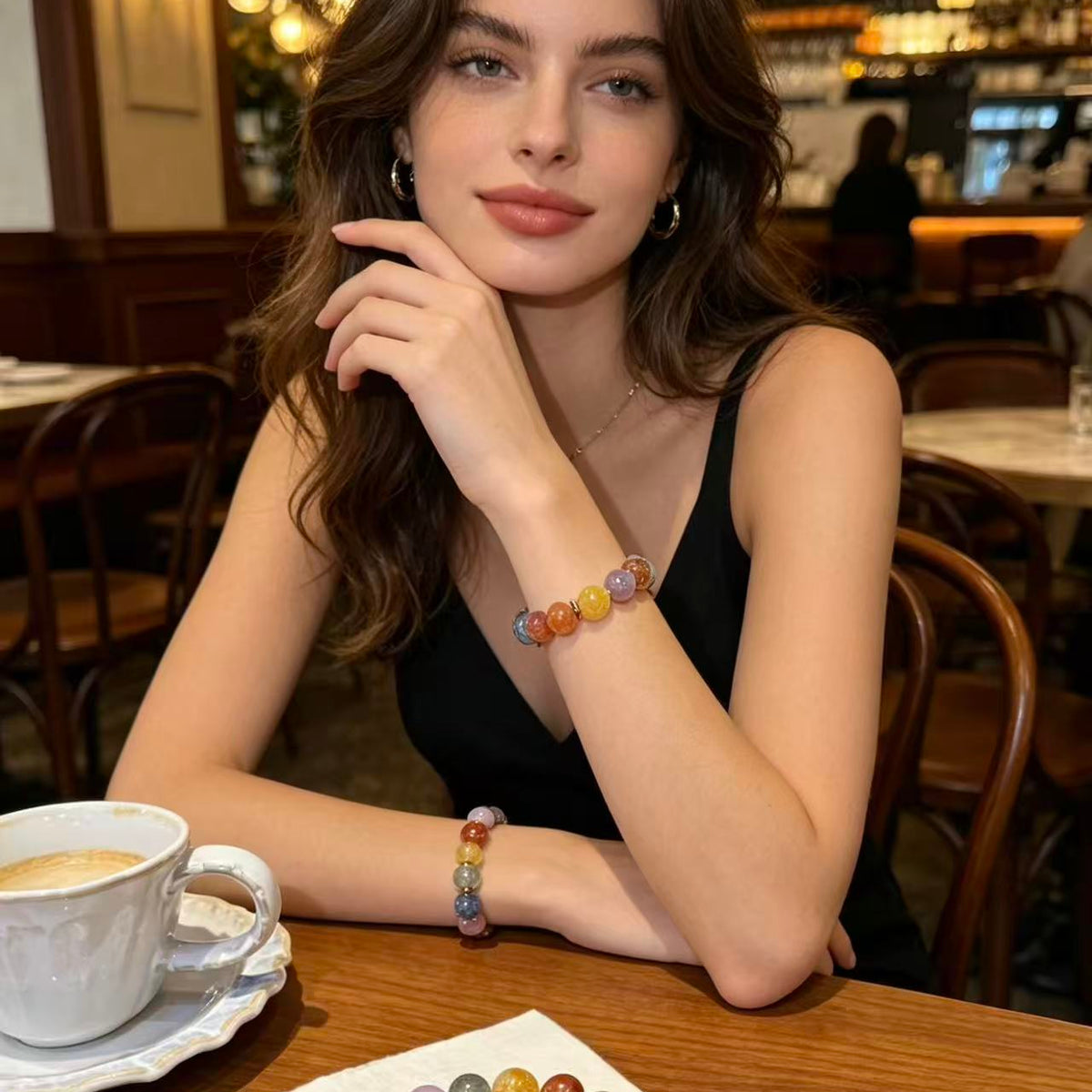 Crystal Paradise Summer Macaron Multi-Gem Bracelet – Limited Edition Colorful Crystal Energy Bracelet 🍃🧊✨