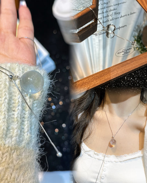 Crystal Paradise White Crystal Pendant Necklace – S925 Sterling Silver Chain with 16mm Statement Stone