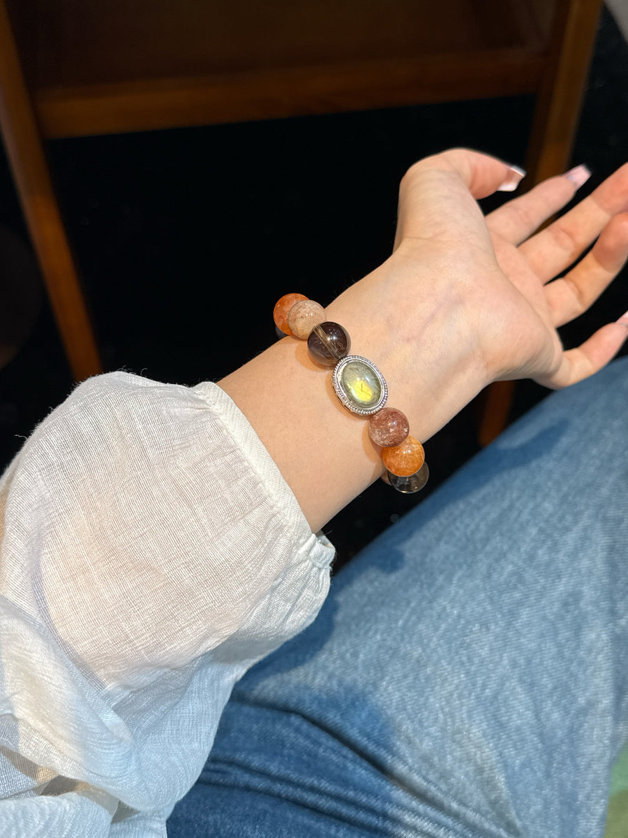 Stellar Revelation Five Elements Energy Bracelet – Handmade Crystal Bead Bracelet for Balance &amp; Vitality