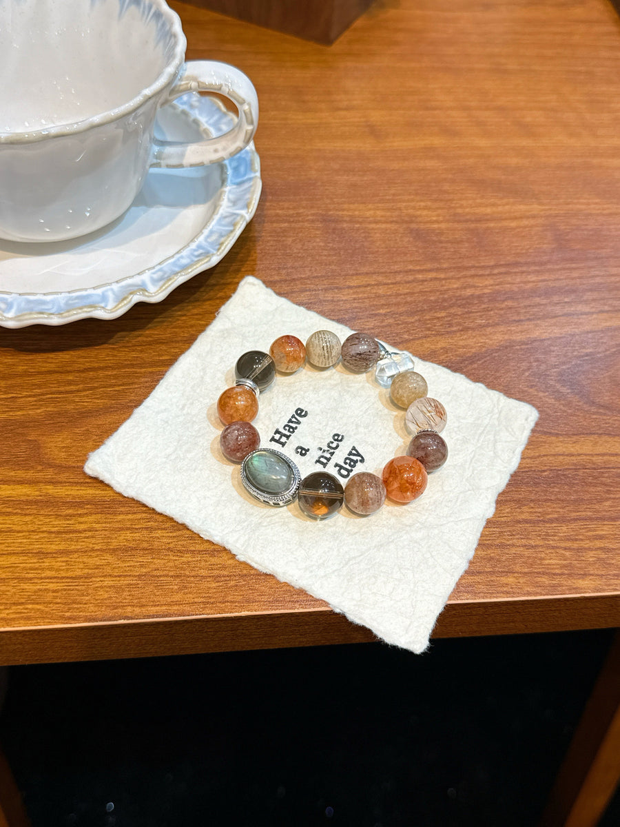 Stellar Revelation Five Elements Energy Bracelet – Handmade Crystal Bead Bracelet for Balance &amp; Vitality