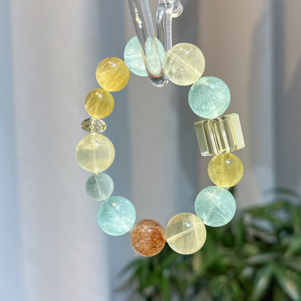 Crystal Paradise Five Elements Radiance Bracelet – “Multigem Harmony” Handmade Energy Bead Bracelet 🌈