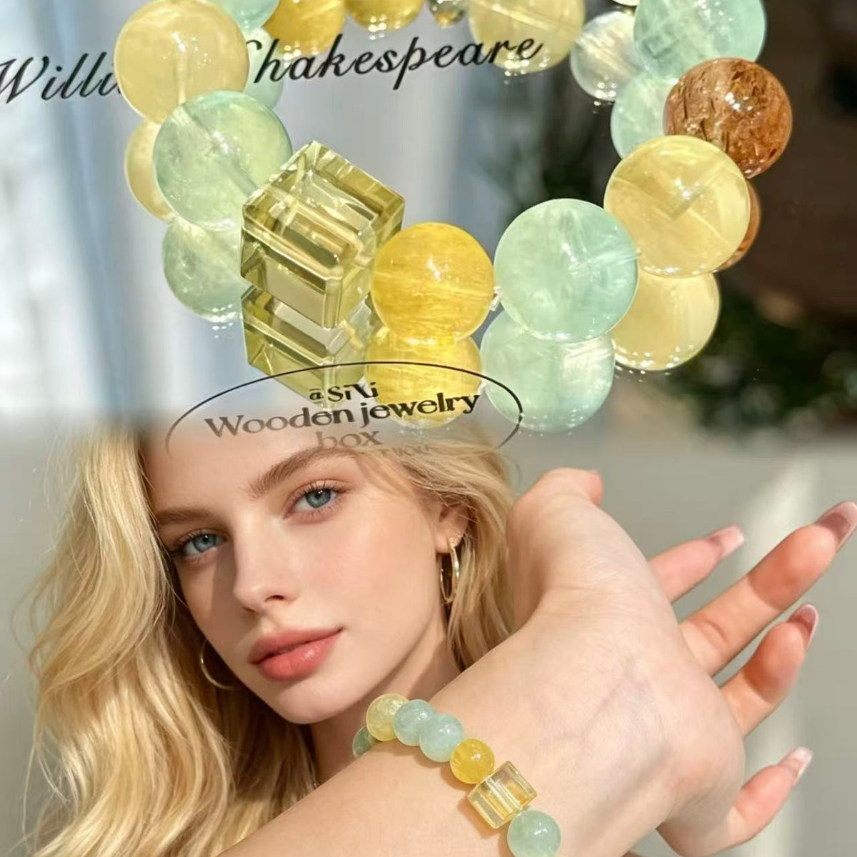 Crystal Paradise Five Elements Radiance Bracelet – “Multigem Harmony” Handmade Energy Bead Bracelet 🌈