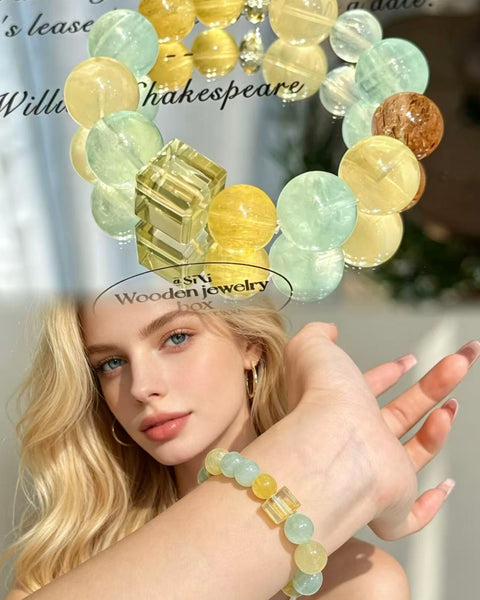 Crystal Paradise Five Elements Radiance Bracelet – “Multigem Harmony” Handmade Energy Bead Bracelet 🌈