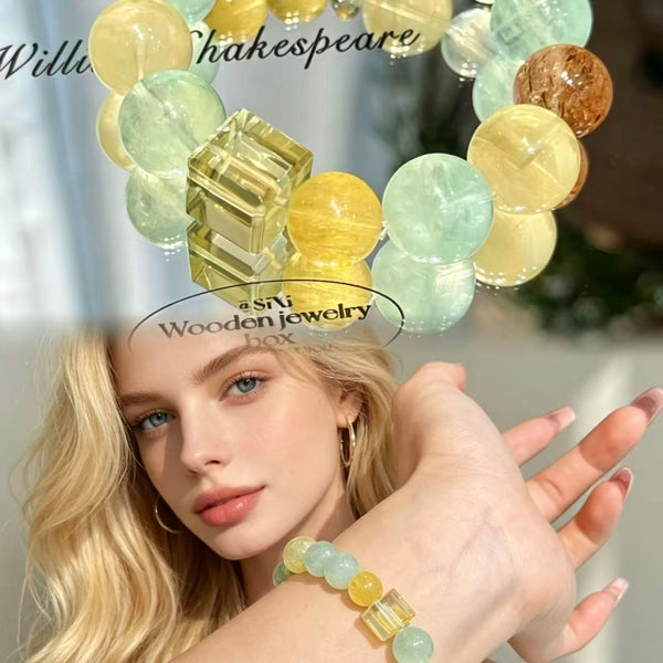 Crystal Paradise Five Elements Radiance Bracelet – “Multigem Harmony” Handmade Energy Bead Bracelet 🌈