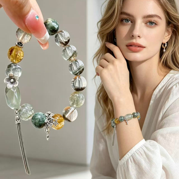 Crystal Paradise Fortune Crystal Array Bracelet – “Wealth Dominion” Handmade Energy Bead Bracelet 💰